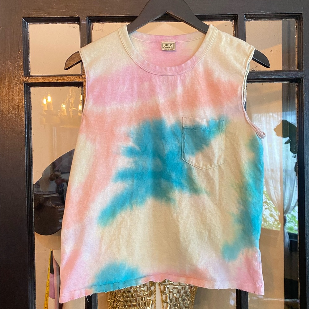 Hey Gang Tie-Dye Cut Off Tank